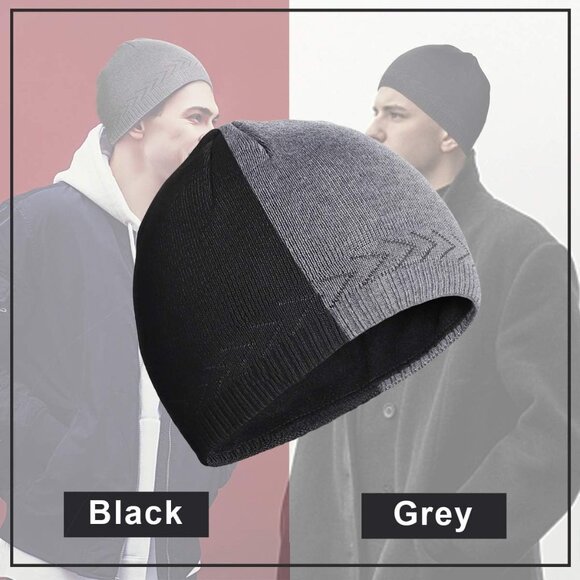 Stylish Fleece Lined Skull Beanie for Men & Women - Perfect for Cold Days - Picture 5 of 7